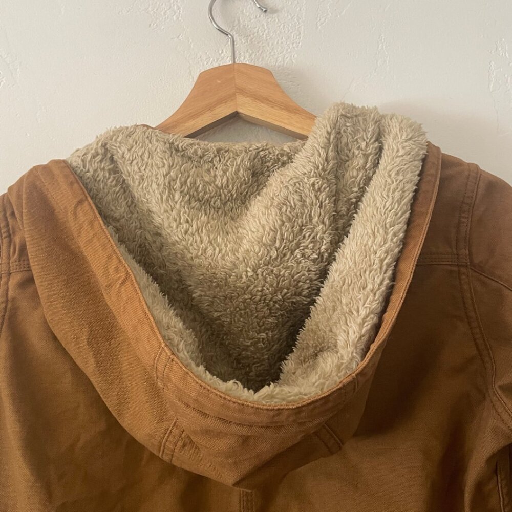 PATAGONIA W's Prairie Dawn 100% Cotton Canvas Jacket in Bear Brown | Size XS - Picture 7 of 9